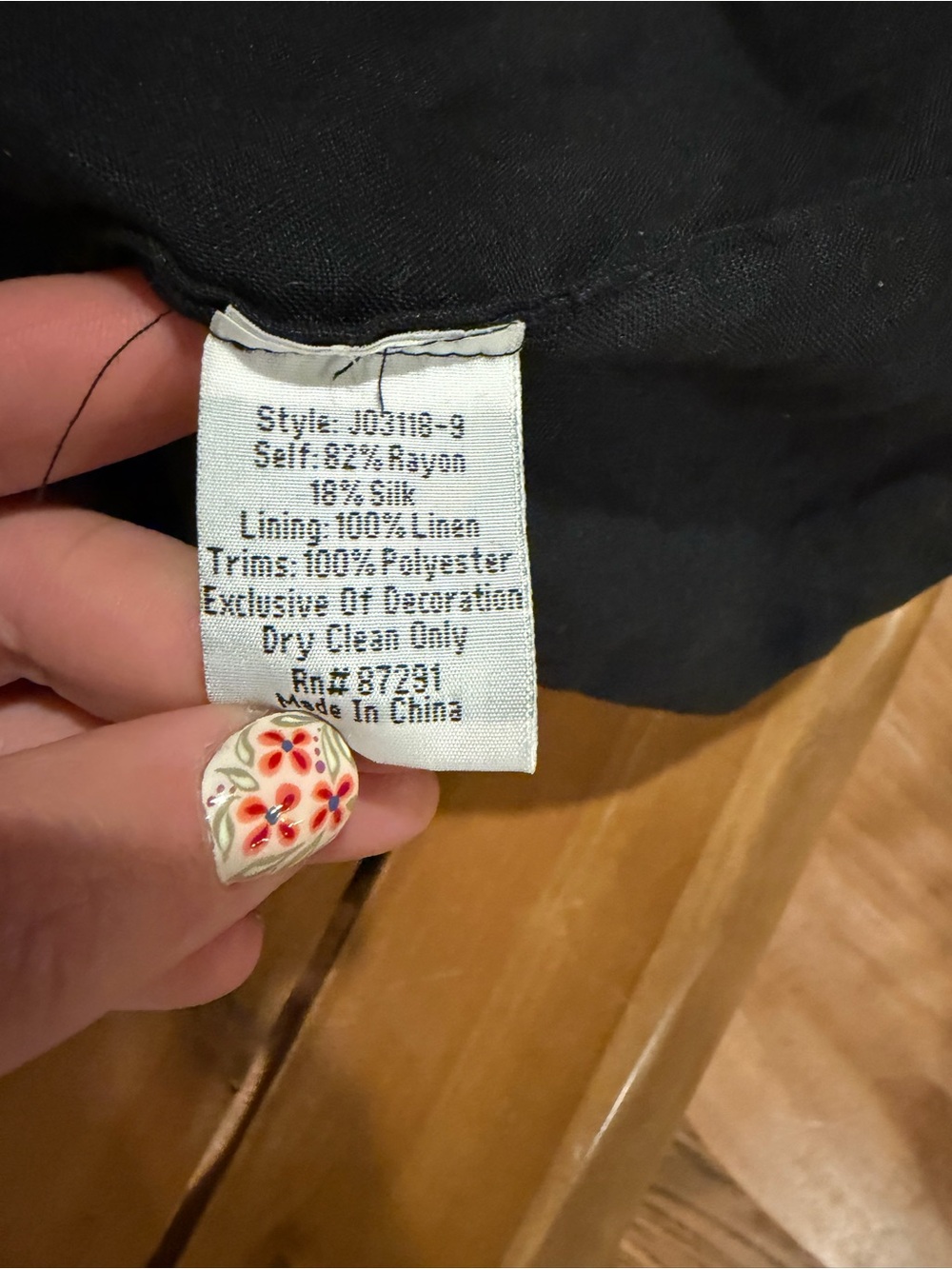 Johnny Was Multicolor Embroidered Drawstring Velvet Backpack - Picture 5 of 5